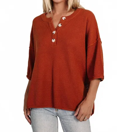 Andree By Unit Connie Sweater In Rust In Orange