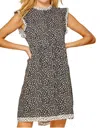 Andree By Unit Dance With Me Polka Dot Dress In Black/white In Multi