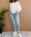 Andree By Unit Daydreamer Full Size Run Pom-pom Blouse In White