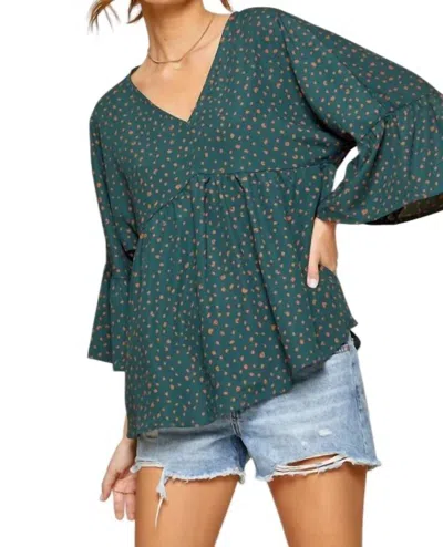 Andree By Unit Days Like These Blouse In Hunter Green