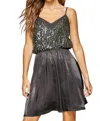 Andree By Unit Dazzling Nights Dress In Black In Black