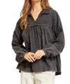 Andree By Unit Definitely A Yes Top In Charcoal In Pink