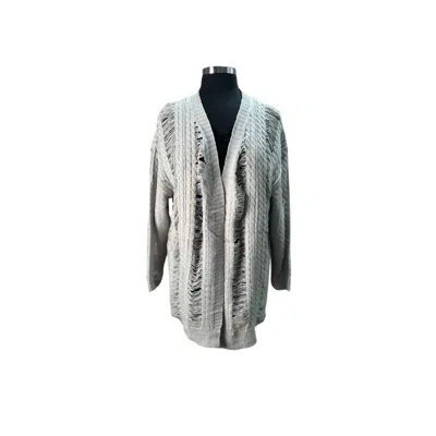 Andree By Unit Distressed Cardigan In Heather Grey In Gray