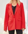 Andree By Unit Don't Wait Blazer In Red In Orange