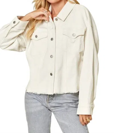 Andree By Unit Don't Waste A Moment Shacket In Cream In White
