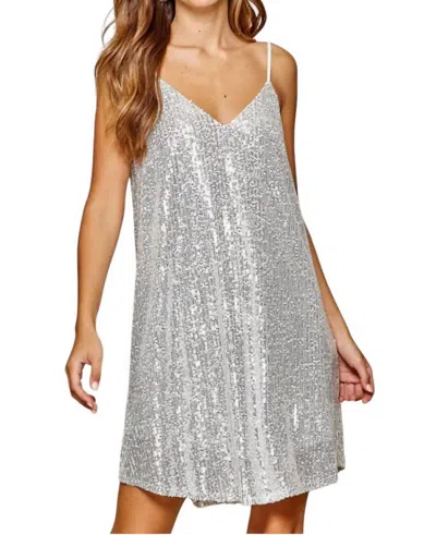 Andree By Unit Dream On Sequin Dress In Silver