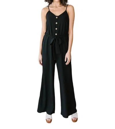 ANDREE BY UNIT DRESSED FOR THE NIGHT JUMPSUIT IN BLACK