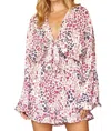 Andree By Unit Feeling Nostalgic Romper In Magenta Multi In Multi