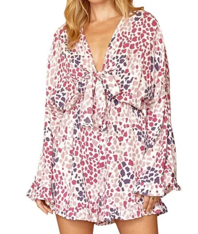 Andree By Unit Feeling Nostalgic Romper In Magenta Multi