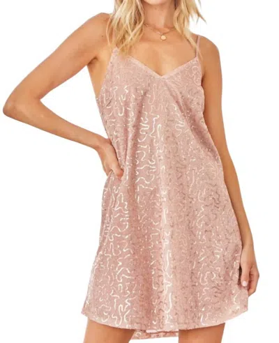 Andree By Unit Felt The Love Sequin Dress In Blush In Brown