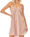 Andree By Unit Felt The Love Sequin Dress In Blush In Gold