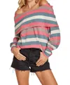 Andree By Unit Greatest Love Top In Blue/pink In Multi