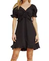 Andree By Unit It's Cocktail Hour Ruffle Detail Dress In Black In Black