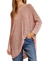Andree By Unit It's Worth It Tunic Sweater In Dusty Mauve In Pink