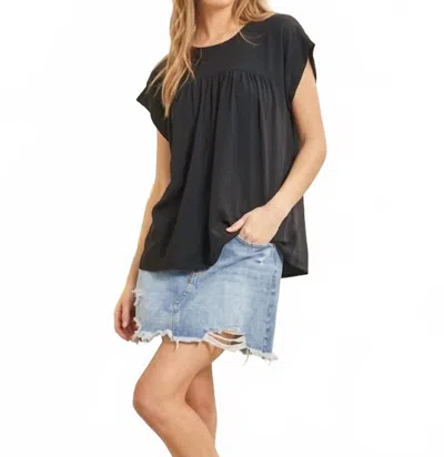 Andree By Unit Jaymie Babydoll Top - Curvy In Black