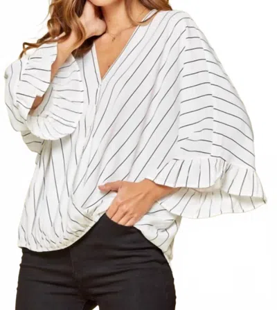 Andree By Unit Jude 3/4 Sleeve Top In White