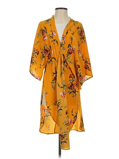 Pre-owned Andree By Unit Kimono In Yellow