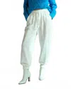 Andree By Unit Knit Pants With Rhinestones In White In White
