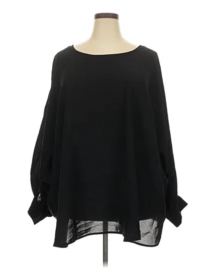 Pre-owned Andree By Unit Long Sleeve Blouse In Black