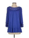 Andree By Unit Long Sleeve Blouse In Blue