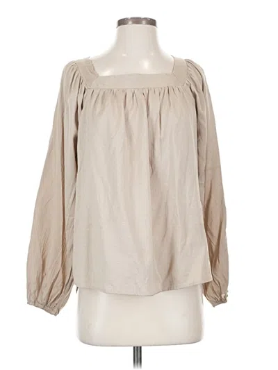 Pre-owned Andree By Unit Long Sleeve Blouse In Brown