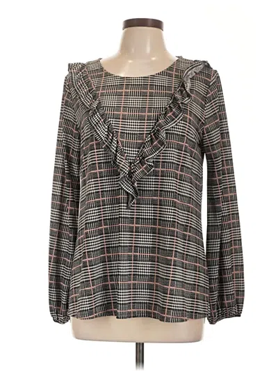 Pre-owned Andree By Unit Long Sleeve Blouse In Gray