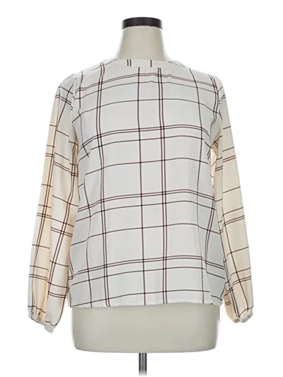 Pre-owned Andree By Unit Long Sleeve Blouse In Ivory