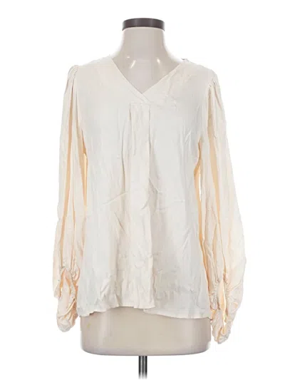 Pre-owned Andree By Unit Long Sleeve Blouse In Ivory