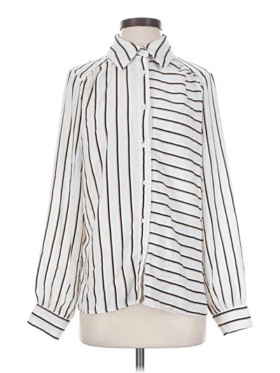 Pre-owned Andree By Unit Long Sleeve Blouse In Ivory