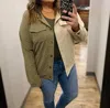 Andree By Unit Long Sleeve Shacket In Olive