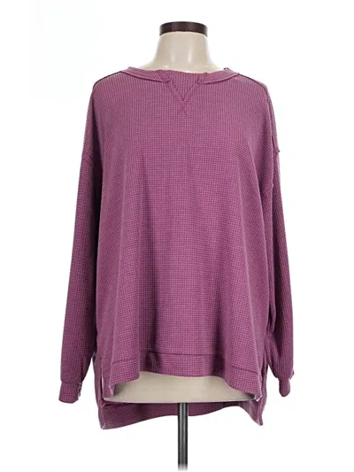 Pre-owned Andree By Unit Long Sleeve T-shirt In Purple