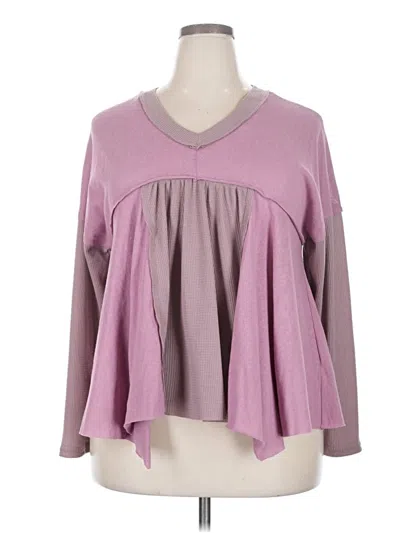 Pre-owned Andree By Unit Long Sleeve T-shirt In Purple