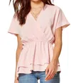 Andree By Unit Love You Always Blouse In Blush In Gold