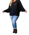Andree By Unit Lucky Stride Top In Black In Blue