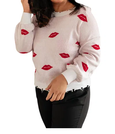 Andree By Unit Luscious Lips Top In White