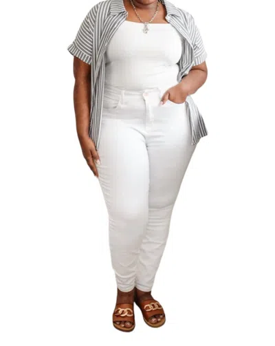 Andree By Unit Marina Striped Top Shirt In Grey