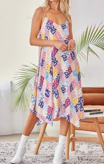 Andree By Unit Miranda Maxi Dress In Ivory Multi In Metallic