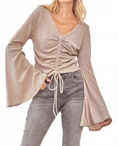 Andree By Unit Naomi Crop Top In Mocha In Brown