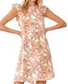 Andree By Unit Our Time Away Dress In Peach Multi In Orange