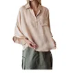 Andree By Unit Oversized Dolman Sleeve Top In Champagne In White