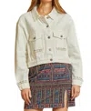 Andree By Unit Party Doesn't Stop Studded Jacket In Ivory In Multi