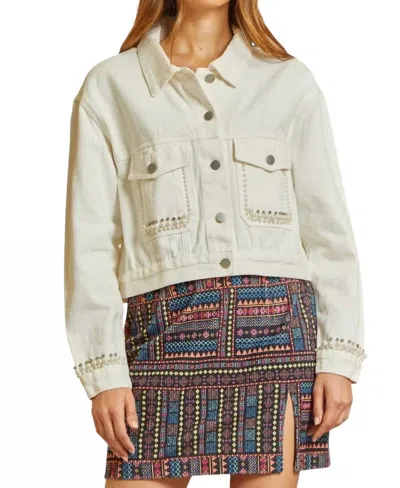 Andree By Unit Star Of The Show Jacket In Ivory In Multi