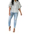 Andree By Unit Perfect Picnic Plaid Top In Green In Green