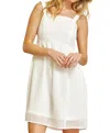 Andree By Unit Plus Size Textured Mini Dress In Ivory In Multi