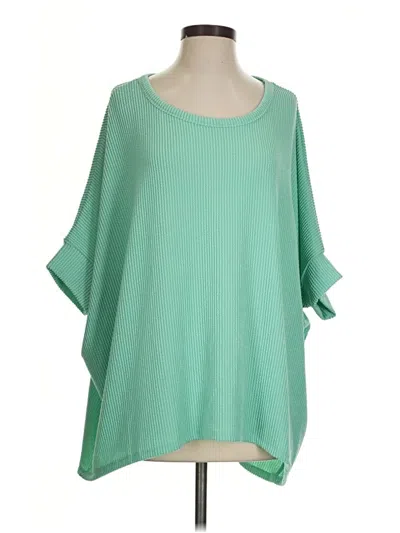Pre-owned Andree By Unit Poncho In Green