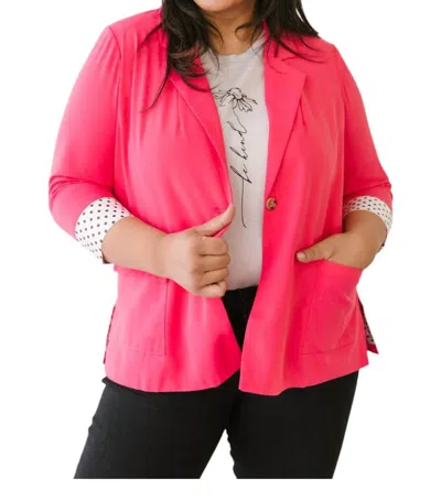 Andree By Unit Pop Of Polka Blazer In Pink