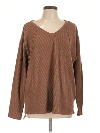 Pre-owned Andree By Unit Pullover Sweater In Brown