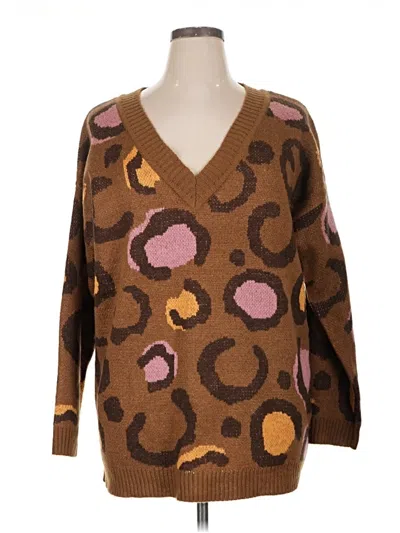 Pre-owned Andree By Unit Pullover Sweater In Brown