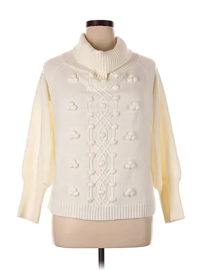 Pre-owned Andree By Unit Pullover Sweater In White