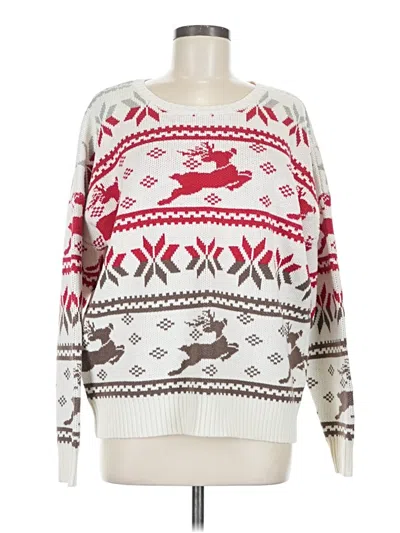 Pre-owned Andree By Unit Pullover Sweater In White